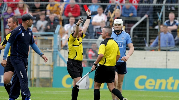 Liam Rushe sees red at Semple Stadium