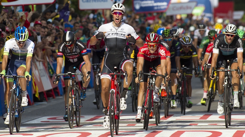 Danny van Poppel celebrates stage victory