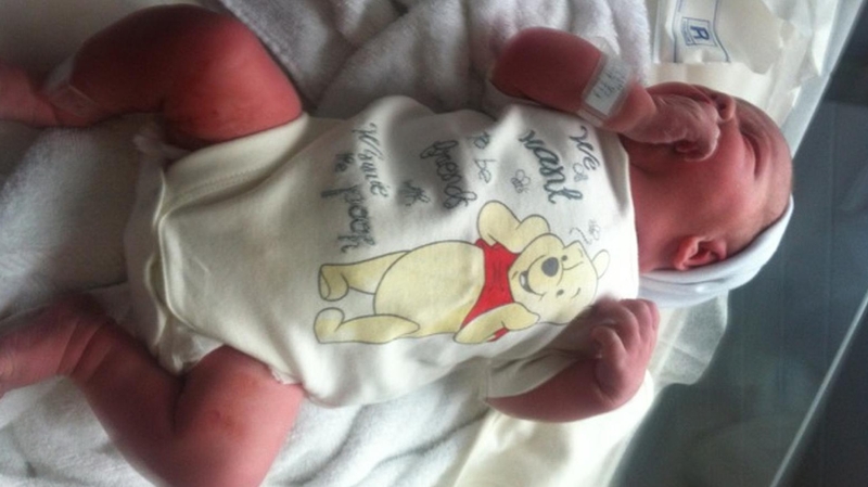 New arrival baby Annalise weighed in at 8lbs 10oz