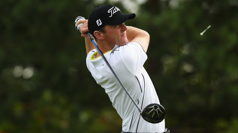 Michael Hoey teeing off on the fifteenth hole on day four of the Russian Open