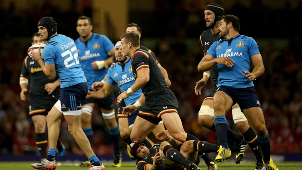 Leigh Halfpenny picked up the injury late on against the Italians