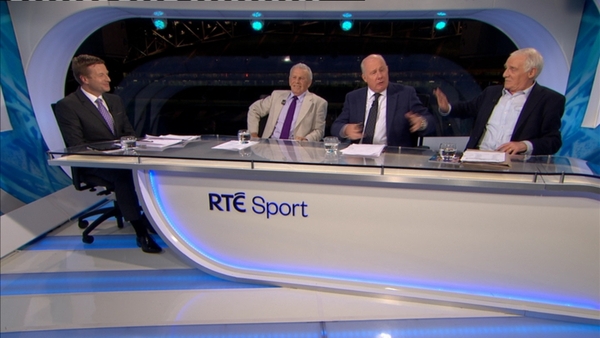Darragh Maloney with the panel at Aviva Stadium