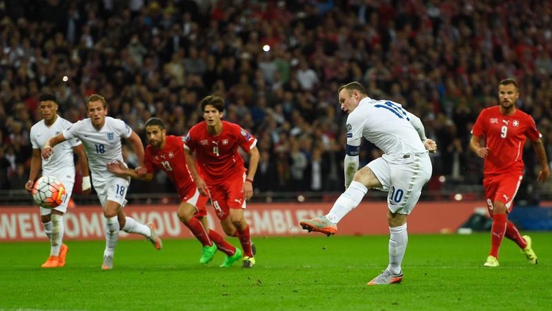 Wayne Rooney scores his 50th goal for England