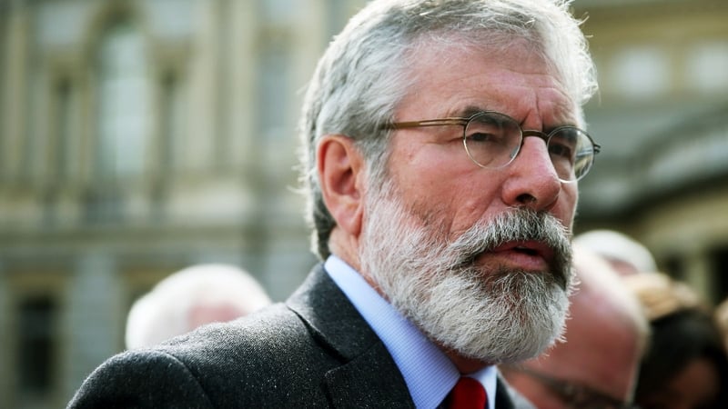 Gerry Adams presented himself at Antrim police station in April 2014