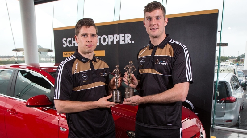 Lee Keegan (L) and Seamus Callanan with their Player of the Month awards