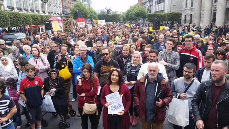 The gathering heard from speakers from campaign groups