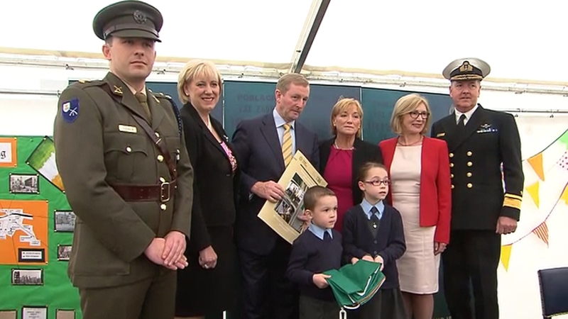 The Army, Navy and Air Corps is distributing the Tricolour to thousands of schools
