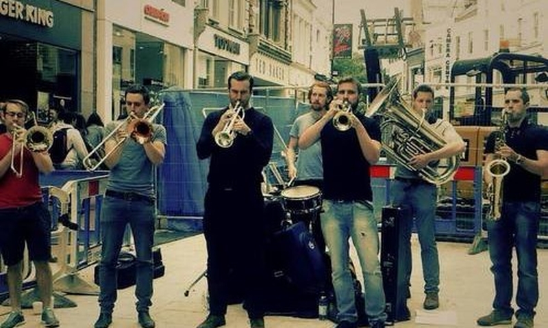 Stromptown Brass play at Trinity College