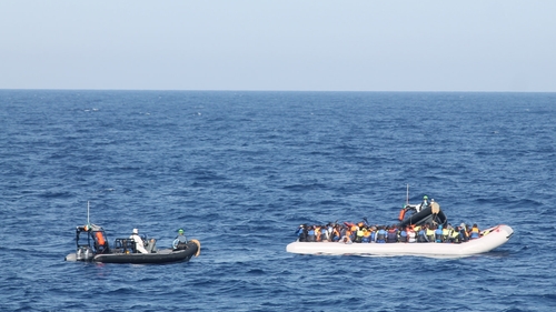 380 refugees were rescued by the Irish Navy Vessel yesterday