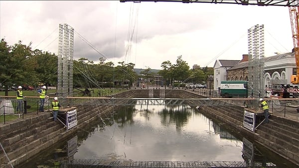 Belfast students enter record books with Meccano bridge