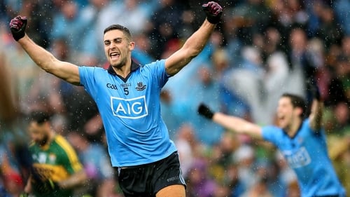 Dublin’s James McCarthy celebrates at the final whistle