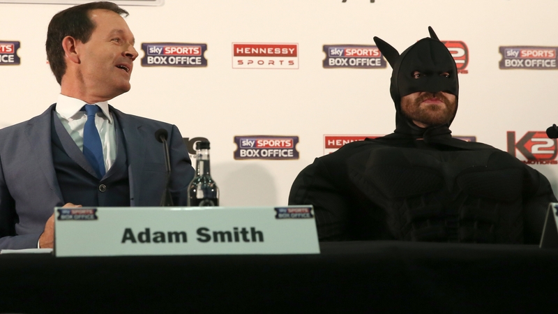 Tyson Fury appeared at the press conference dressed as Batman