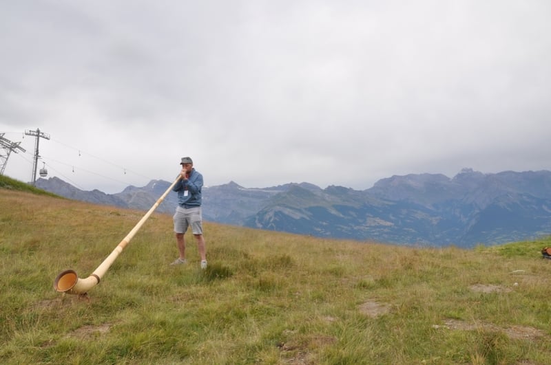 Tadhg Peavoy gets to grips with the alphorn