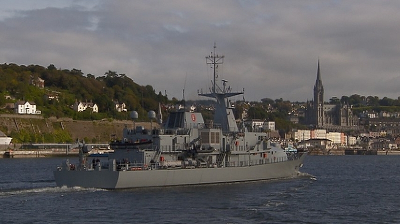 LÉ Samuel Beckett sets off from Haulbowline for the Mediterranean
