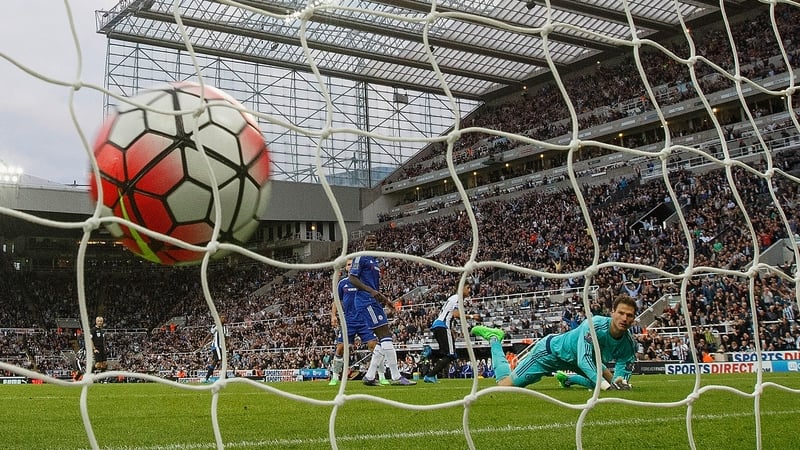 Asmir Begovic looks on as Newcastle open the scoring at St James' Park