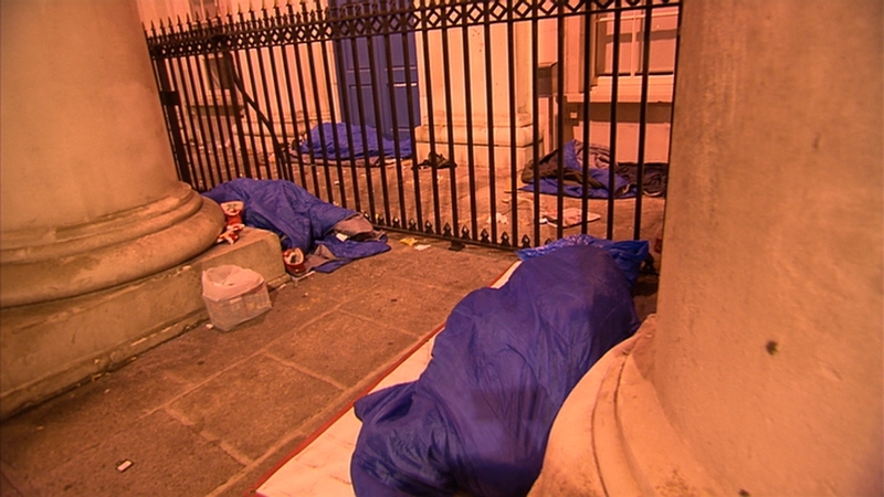 The Dublin Simon Community counted 168 people sleeping rough in the city centre last September