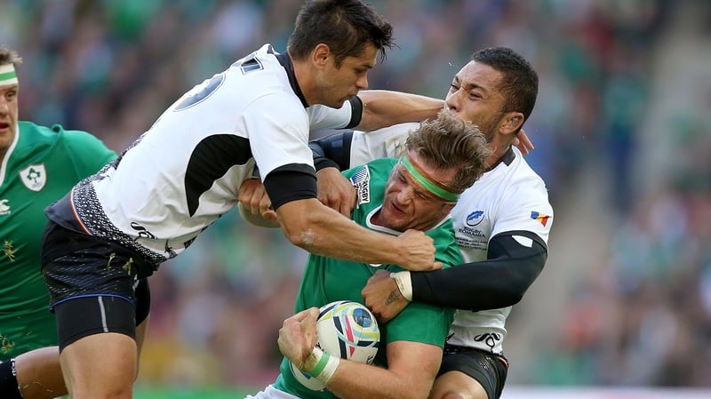 Ireland in action against Romania at the 2015 World Cup