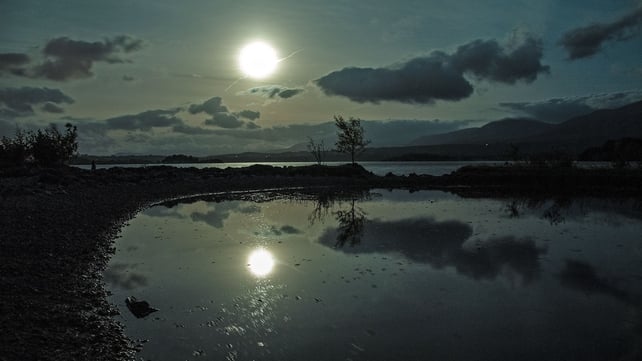 Supermoon rising over Ross Castle in Killarney, Co Kerry