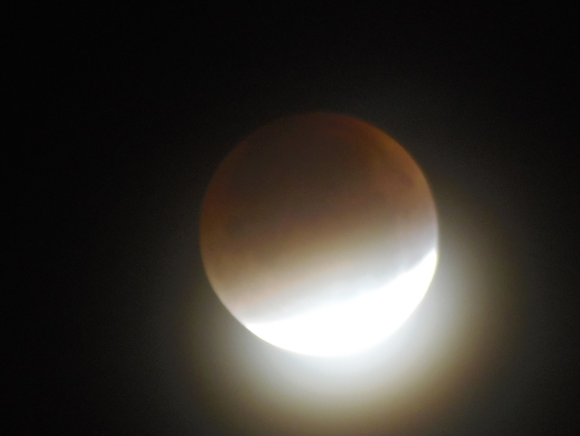Supermoon lunar eclipse over Co Monaghan (Pic: James Flanagan)