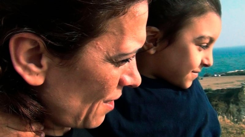 Raghda and son Bob in Lebanon in A Syrian Love Story, BBC 4
