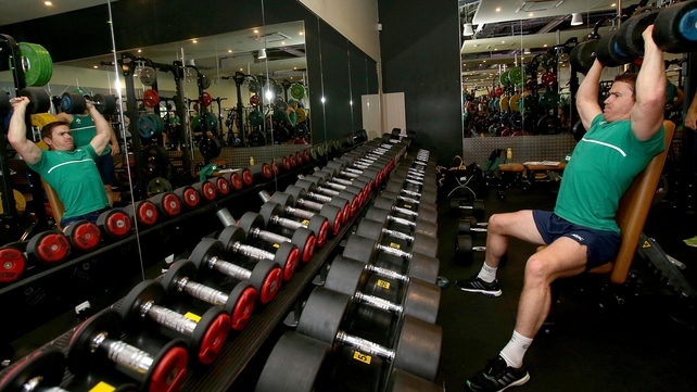 Scrum-half Eoin Reddan pumps iron