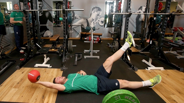 Connacht centre Robbie Henhsaw works hard to get back to full fitness
