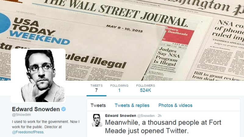 Edward Snowden's account has been certified by Twitter