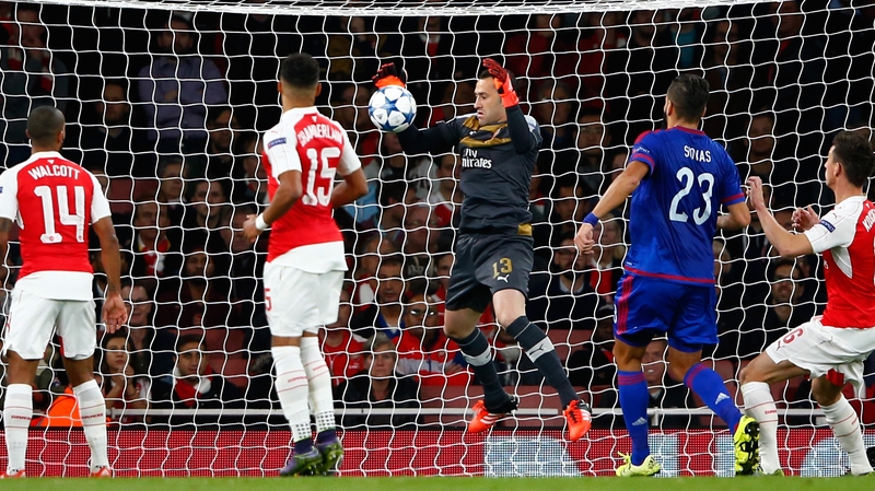 David Ospina commits a goalkeeping blunder to concede Arsenal's second at The Emirates