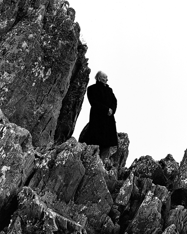 The playwright surveys the sea