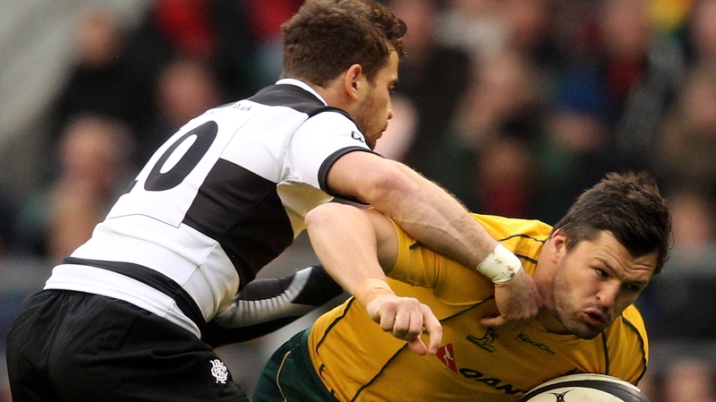 Neither Danny Cipriani (l) or Adam Ashley-Cooper rate each other but only one is playing at the World Cup