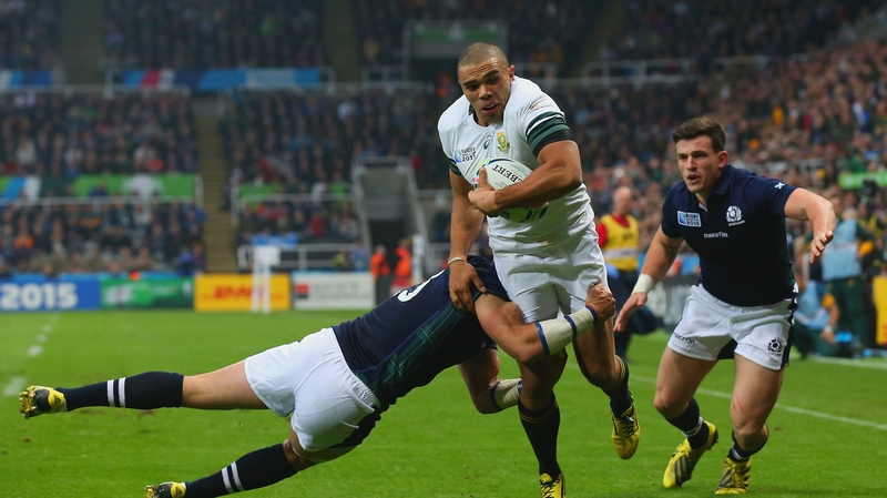 Bryan Habana breaks through for South Africa's third try