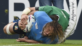 Josh Furno had a chance to score but Peter O'Mahony managed to put him into touch