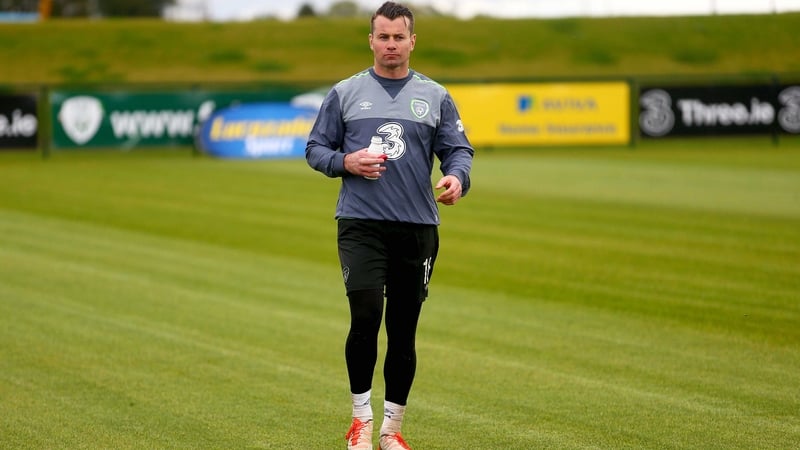 Shay Given training at Abbotstown this morning