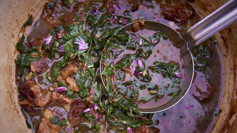 Rachel Allen's Stout Braised Beef Cheeks with Cavolo Nero - a winter warmer to beat all winter warmers!