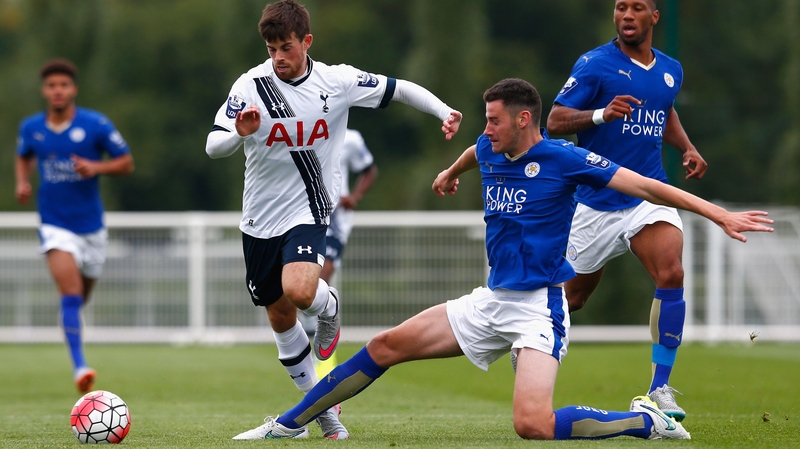 Kenny McEvoy in action for Spurs U21