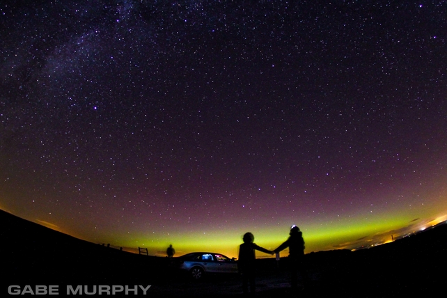 The lights seen from Bragan, Co Monaghan (Pic: Gabe Murphy)