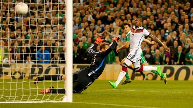 Then came victory over Germany at the Aviva in Octber - Shane Long was Ireland's hero. He beat Manuel Neur with a powerful shot and Ireland drew level in the standings with Poland, who drew with Scotland, with one game to go