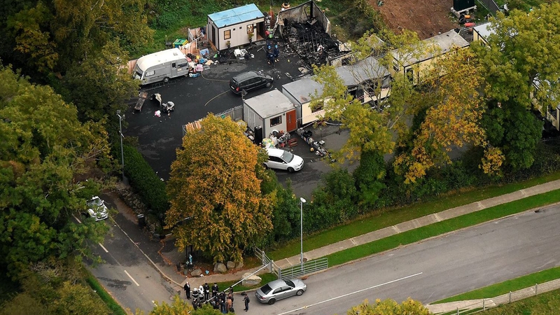 Five children and five adults died in a fire at a halting site in Carrickmines on 10 October (Pic: Sunday Independent)