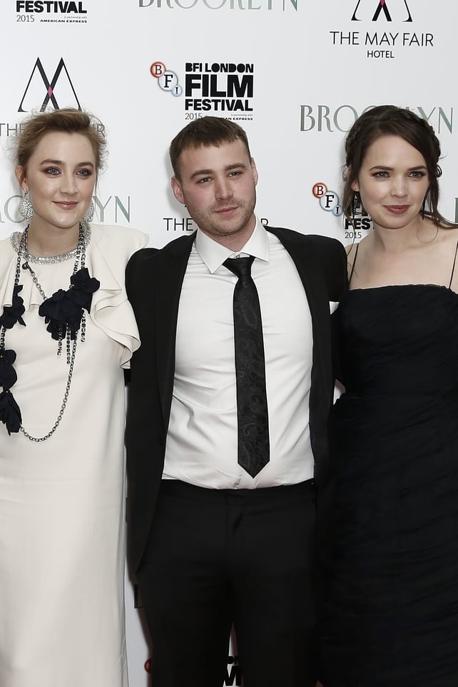 Saoirse Ronan and Brooklyn co-stars Emory Cohen and Eileen O'Higgins