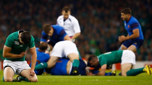 Sexton went off injured in the game against France