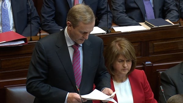 Enda Kenny spoke of visiting the scene of the fire which was filled with 'silence and sadness'