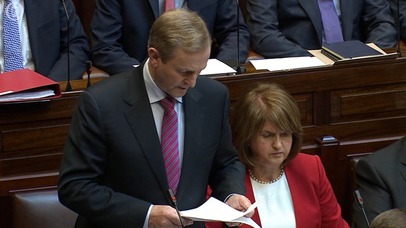 Enda Kenny spoke of visiting the scene of the fire which was filled with 'silence and sadness'