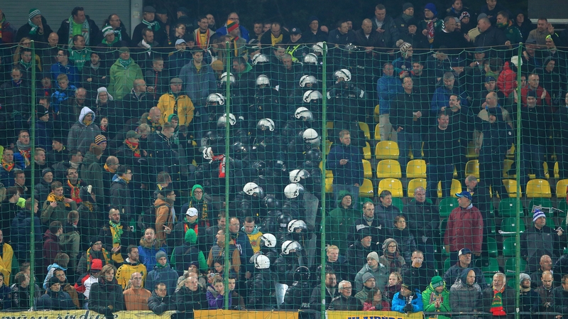 Police separate Lithuania and England fans