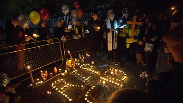 Hundreds of people took part in this evening's candlelit vigil