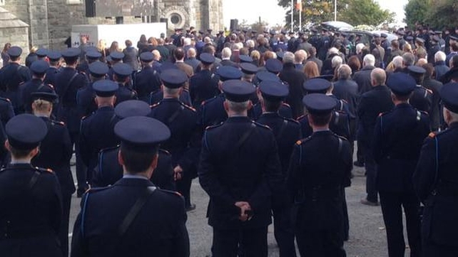 4,000 serving and retired gardaí are attending the funeral in Co Louth