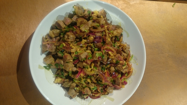 Lina Gautam's Spicy Lamb Salad (Choila)