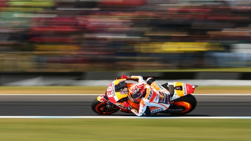 Marc Marquez during qualifying at the Phillip Island Grand Prix Circuit