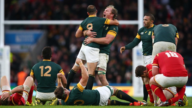 Schalk Burger hugs Fourie Du Preez amidst Welsh despair at full-time