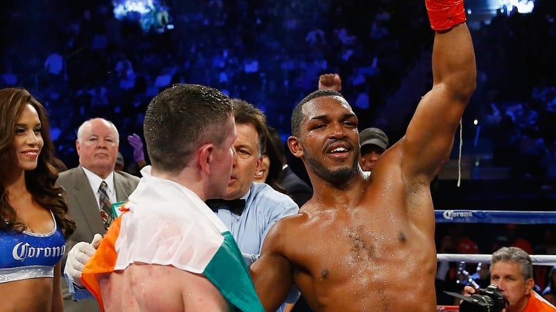 Tureano Johnson celebrates his unanimous decision win