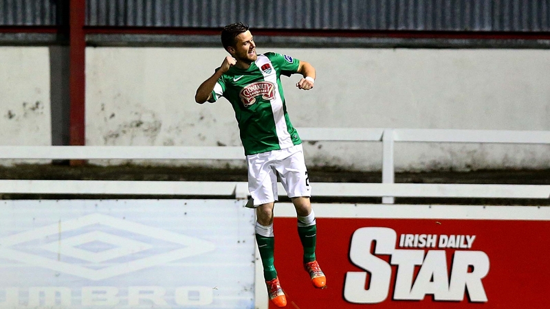 Steven Beattie netted Cork's first at Inchicore